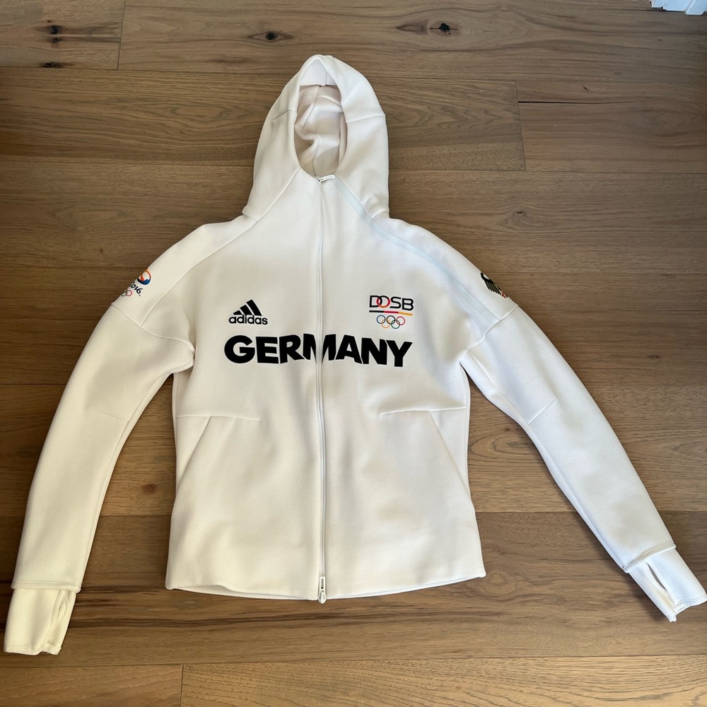 SOLD -Adidas Team Germany Rio Olympics Village Wear White Jacket